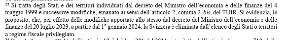 svizzera fuori black list